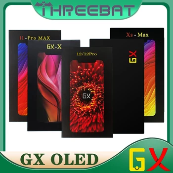 GX OLED iPhone X XS 11 12 Pro Max LCD Ekraan Puutetundlik Digitizer Assamblee Testitud Nr Surnud Pixel Asendamine LCD Õige toon