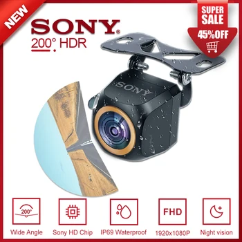 GcPaSr SONY AHD 1920x1080P Fisheye Kuldne Objektiiv, Full HD Öise Nägemise Sõiduk Tagurdab Kaamera Ees Auto tahavaate Kaamera 200°