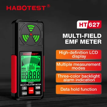 HABOTEST HT627 elektromagnetvälja Kiirguse Detektori Tester EMF Arvesti Multifunktsionaalne Portable Radio Frequency Hoiatab Arvesti