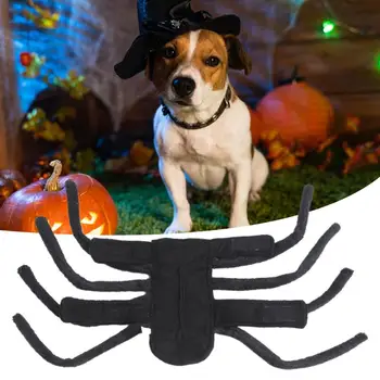 Halloween Pet Kostüüm, millel on Reguleeritav Kombitsad Pet Halloween Spider Kostüüm Kassid Koerad Pehme Reguleeritav Kinnitus Pool