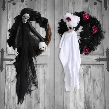 Halloween Vaimu Värav Rippus Ghost Festival Terror Pool Lille Pärg Rippuvad Vaimu Maja Kaunistamiseks Ja Rekvisiidid