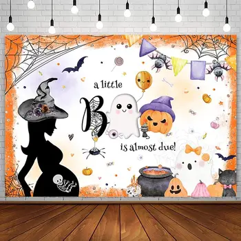 Hei Boo Halloween Vähe Boo on Peaaegu Tõttu Baby Shower sünnipäeva foto taust fotograafia taustaks banner stuudio