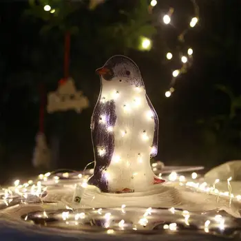 Jõulud Aed Pingviin Teenetemärgi Valgus Hõõguv Valgendav Pingviin, Lamp Kaalul Xmas Decor 2023 aastavahetuse Pidu Õue Decor
