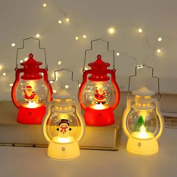 Jõulud Elektroonilise Kerge Suitsuta Flameless LED Elektrooniline Õli Lamp Mini Kaasaskantav Vintage Latern jõulukaunistused