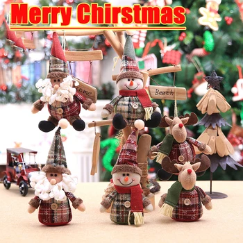 Jõulud Kaunistused Lumememm Nukk Merry Chirstmas 2024 Decor Kodus Tabel 2023 Põder Nukk Santa Claus Navidad Kingitus head Uut Aastat