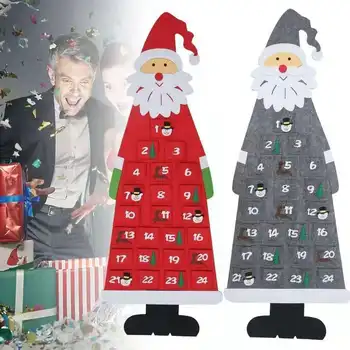 Jõulud Uus Aasta tundsin kalender teenetemärgi ripats lastele DIY Santa Claus kalender ripats