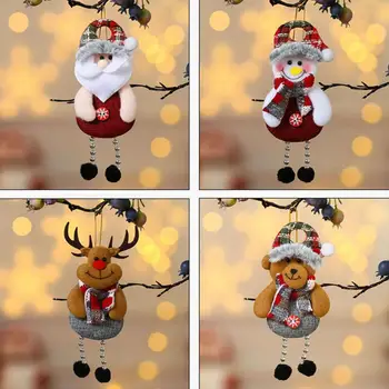 Jõulud kaelapaela kinnitamine Kaunistamiseks Kandma Christmas Ornament, Käsitsi valmistatud 3d Christmas Tree Kaunistused Santa Claus Lumememm Põhjapõder Karu