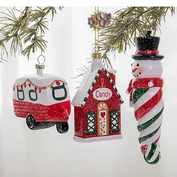 Jõulupuu Kaunistamiseks Peen Auto Donut Maja Lollipop Lumememm Ripatsid Piparkoogid Wall Decor Jõuluehted