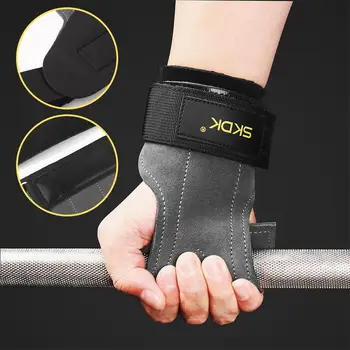 Jõusaal Grip Palm Guard Cowhide Palm Protector Tõstmine Haarde Tugevus Fitness Replacemen Koolitus Võimlemine Kindad Equi U3C9