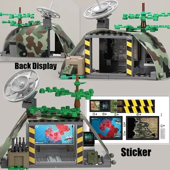 KES Sõjalise Kamuflaaž Telk ehitusplokid Kit Map Relvad Arvuti juhtimise Toas Signaal Torn Tellised Mänguasjad Poistele Kingitus