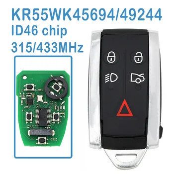 KR55WK45694/KR55WK49244 Auto Smart Remote FSK 315/433MHz 4+1B ID46 Kiip Asendada Auto Smart Key Jaguar XK XKR XF XFR XJ8 XK8