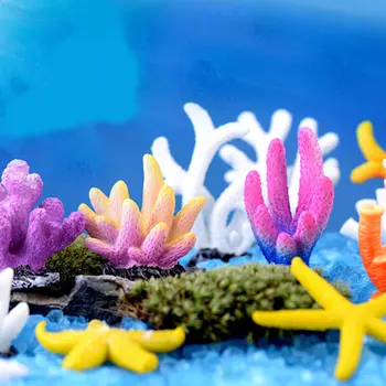Kala Tank Kaunistused Väike Simuleeritud Korallid Kaunistused Veealuse Vaik Kunstlik Coral Dekoratiivsed Geomeetriline Akvaariumi Dekoratsioon DIY