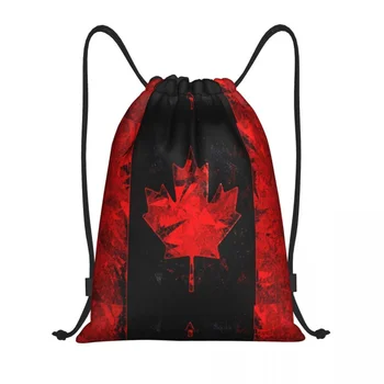 Kanada Lipu Nöör Kotid, Meeste Ja Naiste Kaasaskantav Jõusaal Sport Sackpack Kanada Rahvuslik Koolitus Ladustamise Seljakotid