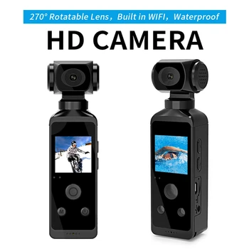 Kiivri Kaamera HD LCD-Ekraan, 270° Pööratav Wifi Mini Spordi Kaamera, Veekindel korpus Reisi - 64G