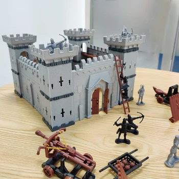 Knights Mängu Castle Mänguasja Komplekt Mudel, Hoone Aksessuaar Playset Kingitused Haridus