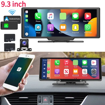 Kriips Cam Auto MP5 Mängija 9.3 Tolline Traadita Carplay Android Auto Peegel Ekraan Touch Ekraan, Bluetooth-ühilduva Tagurdamise Kaamera