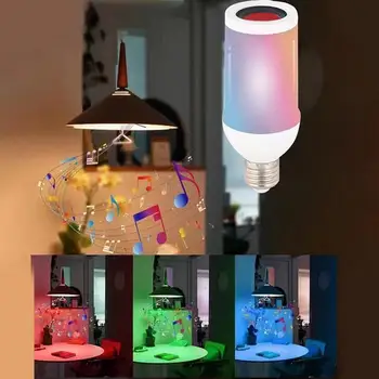 LED Smart Muusika Lamp 9 W, Värv Muutmine Pirn koos Wireless Remote RGB Lambid elutuba Söögituba Magamistuba