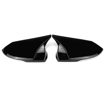 M Stiilis Auto Läikiv Must Rearview Mirror Cover Sisekujundus Raami Küljel Peegel Caps 2021 2022