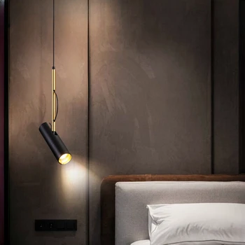 Magamistoas voodi kõrval lamp, ühe juht väike ripats lamp, lihtne, kaasaegne, loominguline ja personaalset spot lamp, restoran lamp