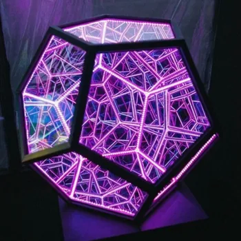 Magamistuba Öö Valguses Lahe Dodecahedron Star Tuled Loova Kunsti Kerge Laste LED Luminaria Galaxy Projektor Sünnipäeva Laua Lamp