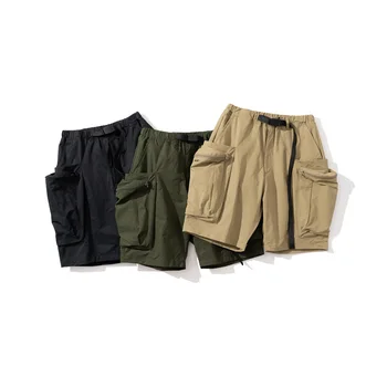 Meeste Puuvillased Cargo Püksid, Suured Taskud (Solid Color Street Wear Elastne Vöökoht Vabaaja Püksid