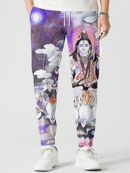 Meeste Püksid Lord Shiva Muster Trükitud Sweatpant Juhuslik Mees Naine Pükste Väljas Streetwear Kohandatud Sörkimine Püksid