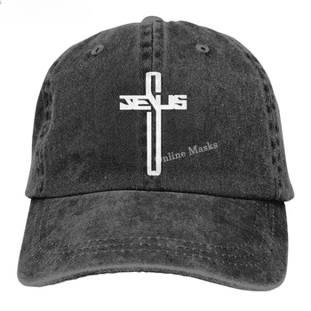 Meeste & Naiste Kristlik Jeesuse Risti Baseball Cap Vintage Pestud Reguleeritav Naljakas Isa Müts