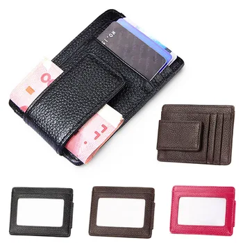 Mens Nahast Raha Clip Ees Tasku Rahakoti Magnet Krediitkaardi Omanik