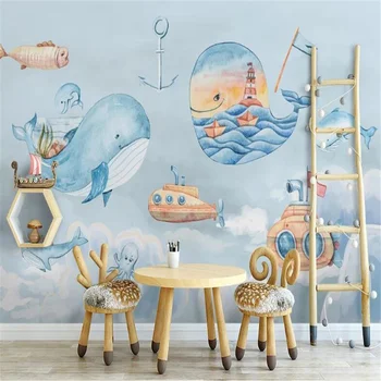 Miloficustomphotowallpapermural Põhjamaade loov taevas valge pilv vaal taust seina laste tuba taust seina