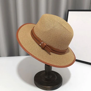Mood Topelt Rihmad Briti Mütsi Suvel Puhkust Panama Beach Müts Jazz Päikese Käes Tumenevad Fedora Õled Müts