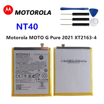 Motorola 100% Originaal NT40 4000mAh Aku Motorola MOTO G Puhast 2021 XT2163-4 Nutikas Telefon Batteria + Tasuta Tööriistad