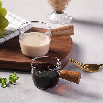 Multi-funktsionaalne Maitse Tassi Kohvi Mini Piima Tassi Käsitsi juhtida Kaste Roog Käepide Klaas Kaste Äädikas Suupiste Plaat Lauanõud