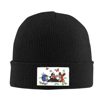 Mutt Krtek Koomiks Koomiks Skullies Beanies Mütsid Hip-Hop Talvel Soe Meeste Ja Naiste Kootud Müts Täiskasvanute Armas Väike Maulwurf Kapoti Mütsid
