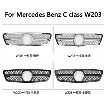 Mõeldud Mercedes Benz C-Klass W203 2000-2006 200K Tuning Aksessuaarid Asendamine Osa Täiuslik Vaste Ees Iluvõre Racing Kapuuts Grill