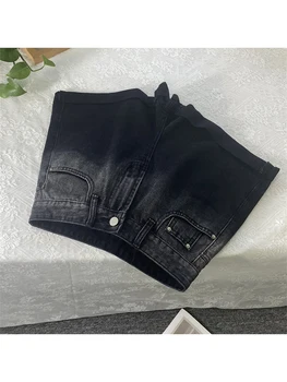 Naiste Must Kõrge Vöökoht lühikesed Püksid Y2k Streetwear Vabaaja Vintage Kottis Püksid korea Mõõdus Mood Harajuku Lühikesed Püksid Suvel
