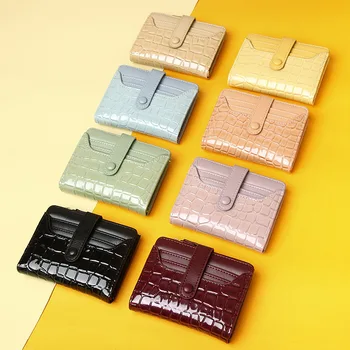 Naiste Rahakott Kontrastset Värvi PU Õhuke Lukk Multi-Kaardi Panga Krediitkaardi Omanik Lühikese Raha Hoiustamise Rahakott