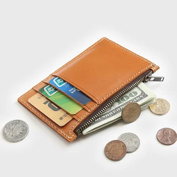 Naturaalsest Nahast Rahakott Meestele Naiste Vintage Käsitöö Lühikese Väike Slim Taskud Mündi Rahakott Krediitkaardi Omanik Lukuga Tasku