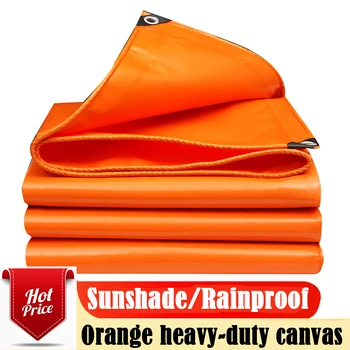 Oranž Raskeveokite PVC Lõuend Väljas Telkimine Võrade Telk Pergola Kastiga Päike Peavarju Veoauto Veekindel Kaetud Banner Tarp Kate