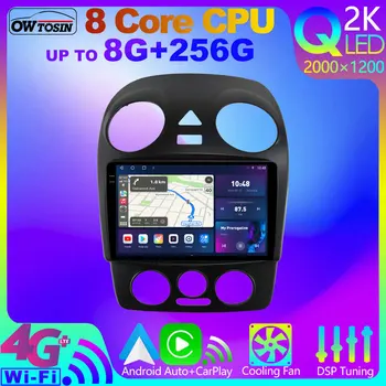 Owtosin QLED 2000*1200 8Core 8G+256G Android 12 Carplay Auto Raadio Volkswagen VW New Beetle 2004-2010 GPS Navigation Stereo