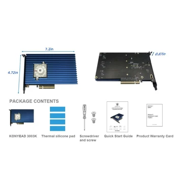 PCIe M. 2 NVME SSD 4 Disk Pehme Array laienduskaardi 64Gbps edastuskiirus ASM2824 Peamised Kontrolli Dropship