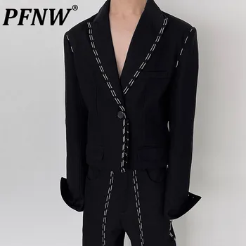 PFNW Puhas Käsitöö Haute Couture Meeste Pintsak Darkwear Kvaliteetne Meeste Ülikond Sügis Jakid Mantlid 2023 Uus Mood Tops 28W1052