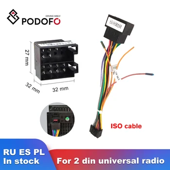Podofo ISO-Kaabel 2 Din Anroid Auto raadio