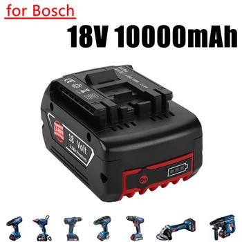 Puhul 18V Bosch 10000mAh Laetav Elektrilised Tööriistad Aku koos LED-Li-ion Asendamine BAT609, BAT609G, BAT618, BAT618G, BAT614