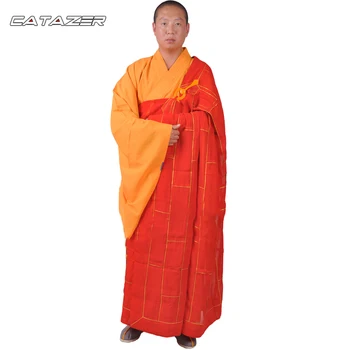 Punane Kesa Budistliku Rüü Shaolin Munk Kleit Kung Fu Sobiks Meditatsiooni Ühtne Kostüümid