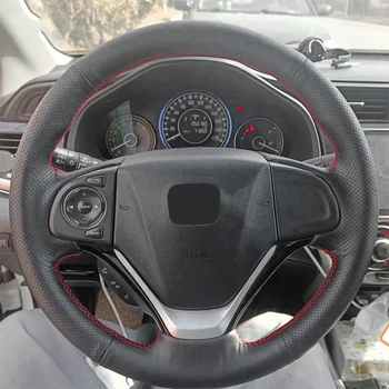 Punutud Rool Honda CR-V CRV 2012 2013 2014 2015 2016 Auto Interjöör Rooliratta Küljest õmmeldud Nahast Kate Sisekujundus