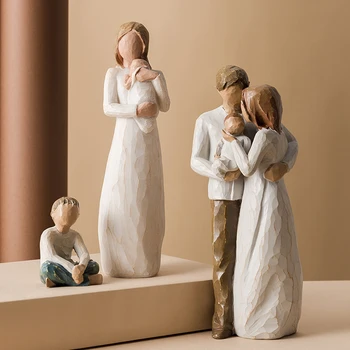 Põhjamaade stiilis pere vaik joonis figuriin kaunistused pere õnnelik aeg kodu kaunistamiseks Tarvikud käsitöö, sisustus elutoas