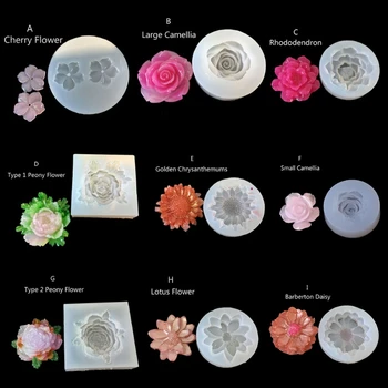 R3MC Diy Crystal Epoksüvaik Daisy Lotus Camellia Silikoon Hallituse Kodu Kaunistamiseks