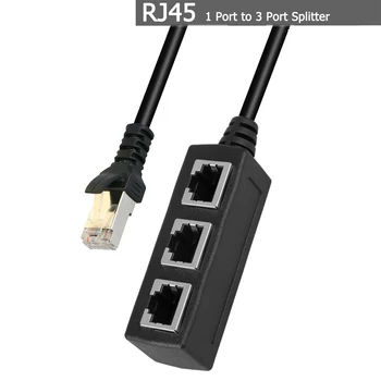 RJ45 Ethernet Cable Splitter Võrgukaart Cat7/6/5e Ethernet Adapter 8P8C Võrgustik Extender pikendusjuhe Ethernet Kaabel