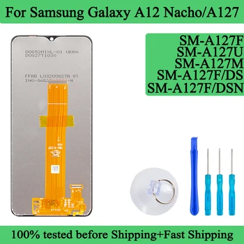 SM-A127F A127M A127U Originaal Lcd Samsung Galaxy A12 Nacho Ekraan Puutetundlik Digitizer Paneel Assamblee Sasmung A127