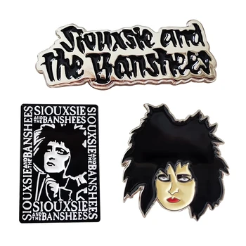 Siouxsie and The Banshees Rock-Bänd Prossid Rinnamärgid Metallist Emailiga Rinnamikrofon Nööpnõelad Prossid Ehted Tarvikud